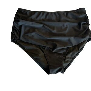Classic Black High-Waisted Swim Bottom